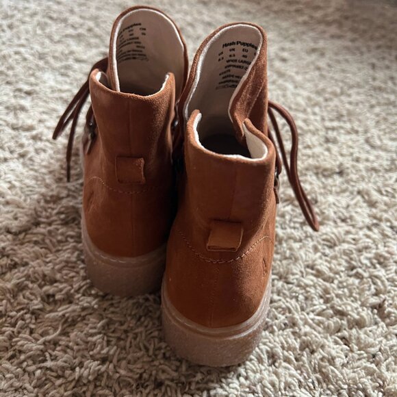 NEW Hush Puppies Bridget Chukka Lace Boot in Cognac Suede, Womens Size 8.5 Wide - Picture 3 of 5
